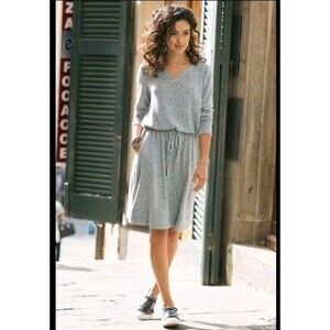 Soft Surroundings Easy Living Dress Sz Medium Drawstring Waist Style 2AW56 SOFT